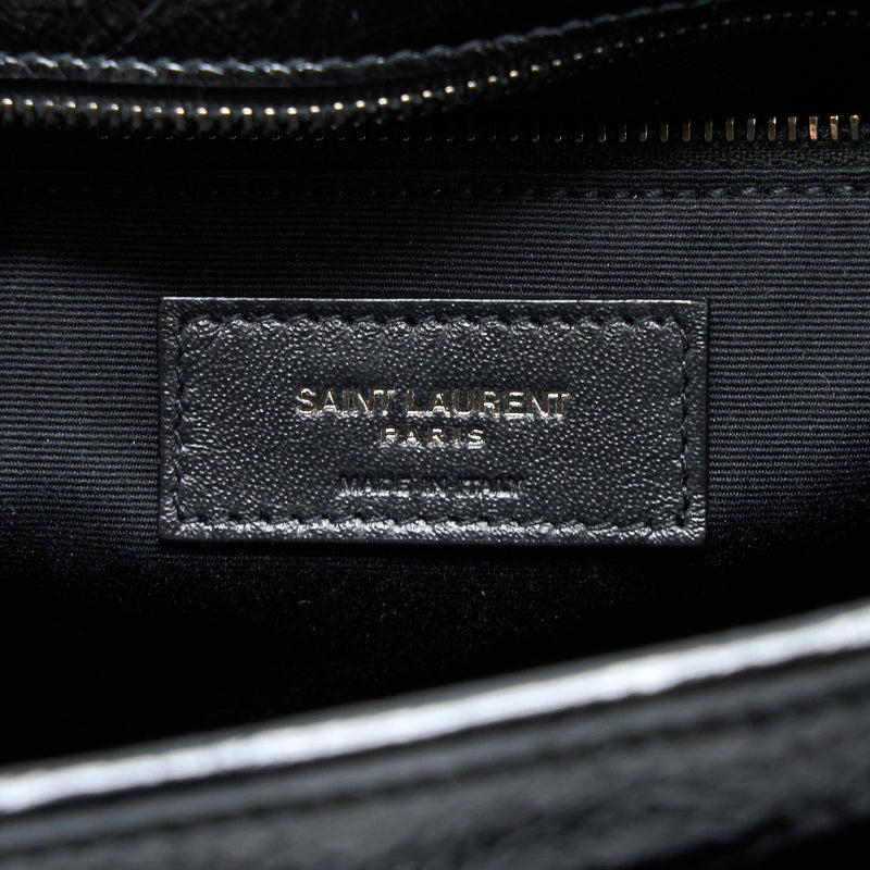 Saint Laurent Medium Niki Chain Bag Aged Calfskin Black Ruthenium Hardware