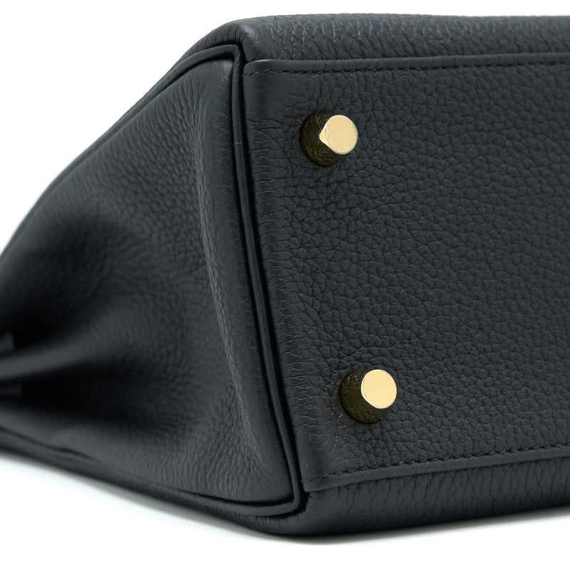 Hermes Kelly 25 Togo Black GHW Stamp U