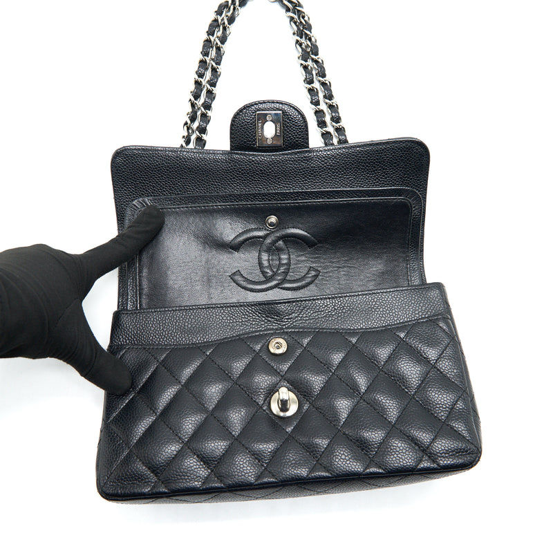 Chanel Small Classic Double Flap Bag Black Caviar SHW