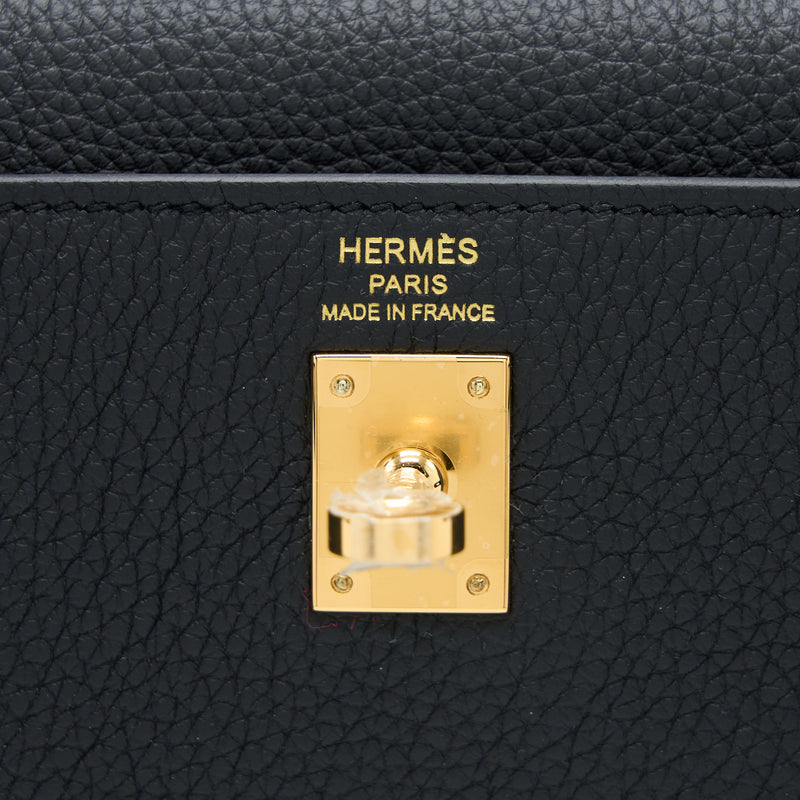 Hermes Kelly 25 Togo Black GHW Stamp U