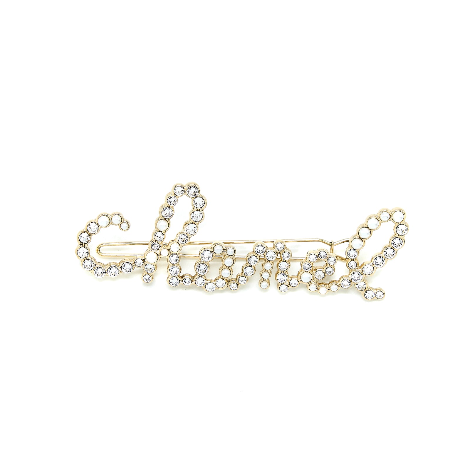 Chanel FW 2020 Gold & Crystal Embellished Hair Clip CHANEL Gold Hair Accessories for Women for sale | eBay main image 2