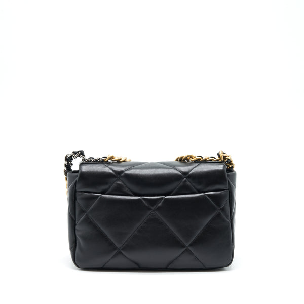 Chanel Small 19 Bag Lambskin Black With Multicolour Hardware (Microchip)