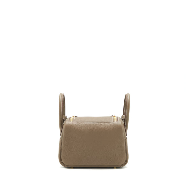 Hermes Mini Lindy Clemence Etoupe GHW stamp Z