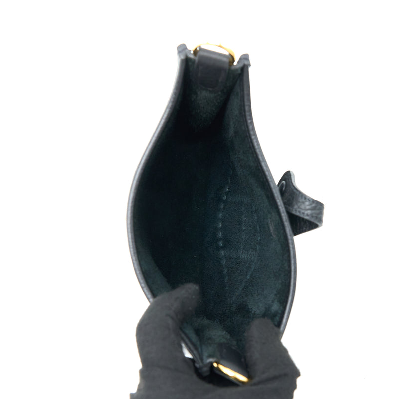 Hermes Mini Evelyne Clemence Black GHW Stamp Z