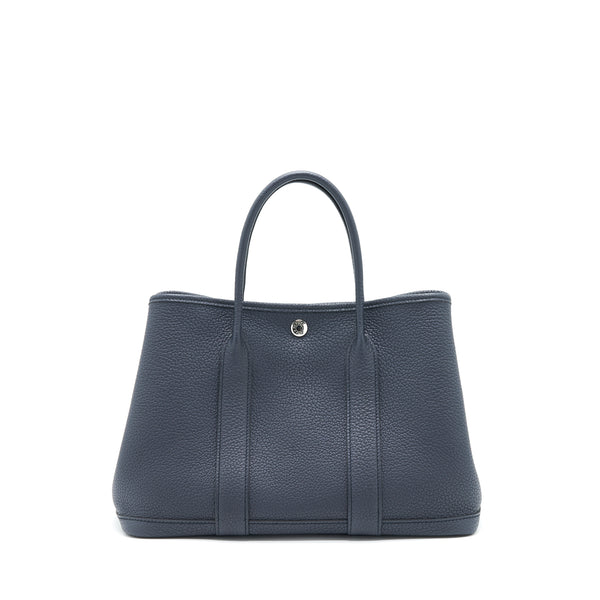 Hermes garden party 30 Blue indigo SHW stamp Z
