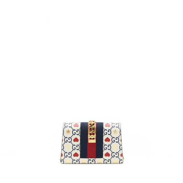 Gucci Mini Sylvie Crossbody Bag White/Multicolour GHW