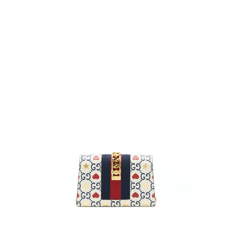 Gucci Mini Sylvie Crossbody Bag White/Multicolour GHW