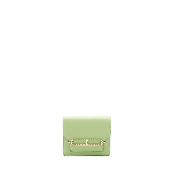 Hermes Roulis Slim Evercolor Vert criquet GHW stamp Z