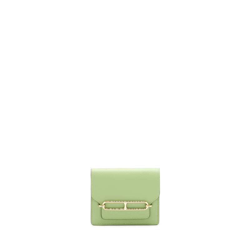 Hermes Roulis Slim Evercolor Vert criquet GHW stamp Z