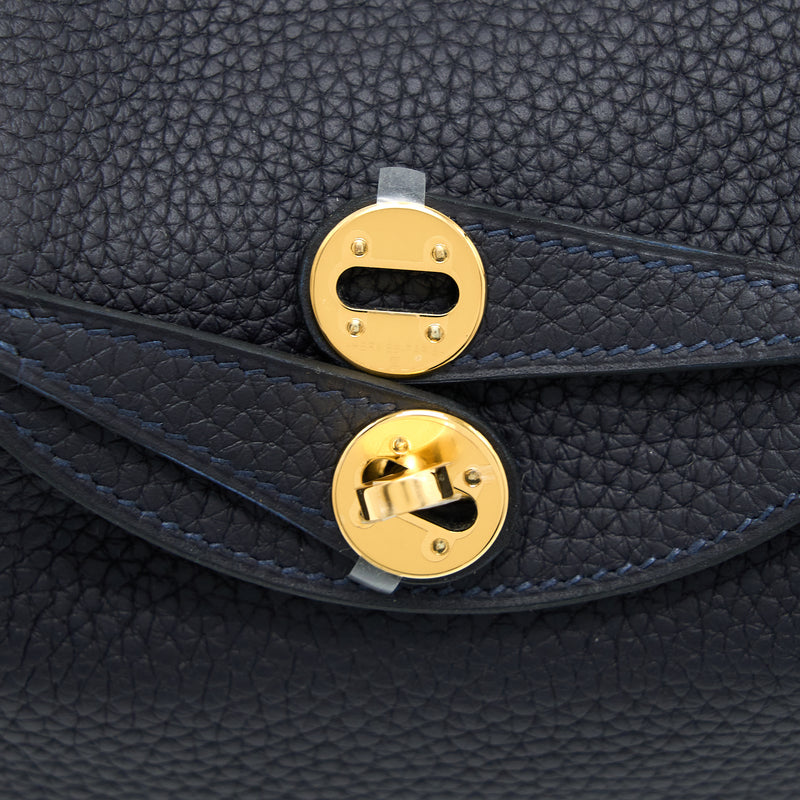Hermes Mini Lindy Clemence 3Y Caban GHW Stamp U