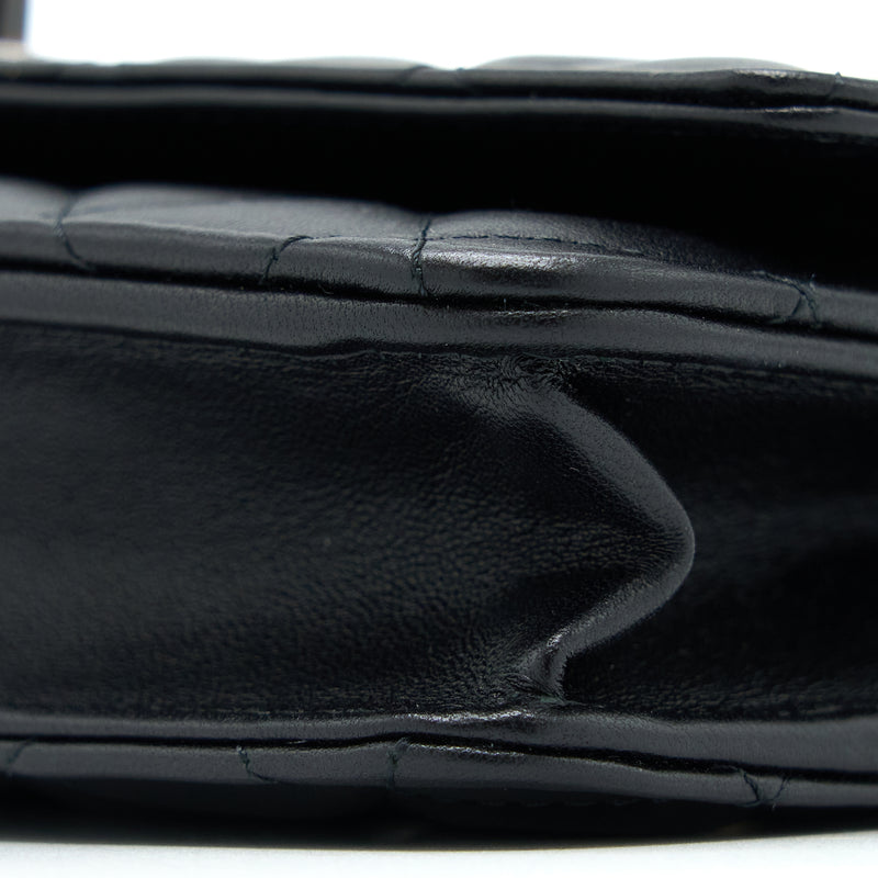Chanel Trendy CC Wallet on Chain Lambskin So Black with Black Hardware (Microchip)