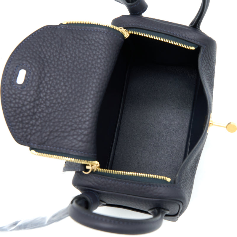Hermes Mini Lindy Clemence 3Y Caban GHW Stamp U