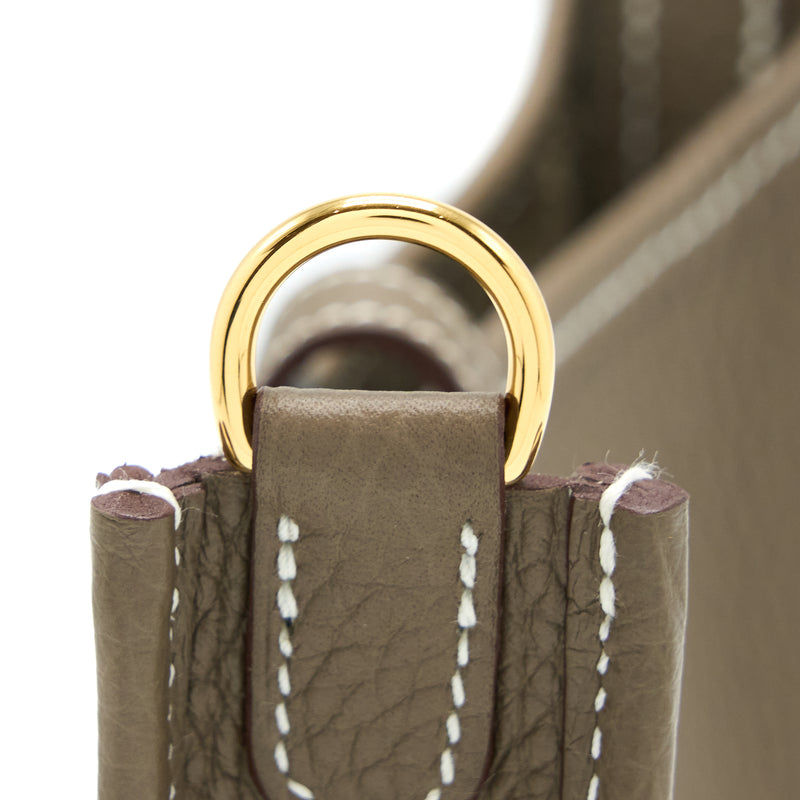 Hermes Mini Evelyne Clemence Etoupe GHW Stamp Z