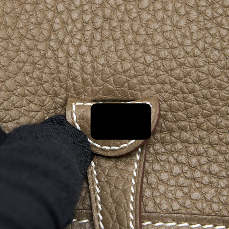 Hermes Mini Evelyne Clemence Etoupe GHW Stamp Z