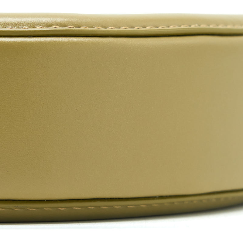 Celine Crossbody Oval Purse Calfskin Olive GHW