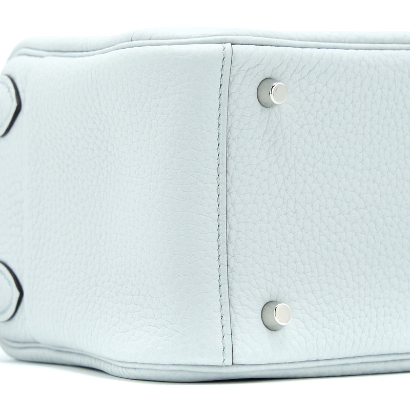 Hermes Mini Lindy Clemence Blue Pale SHW Stamp U