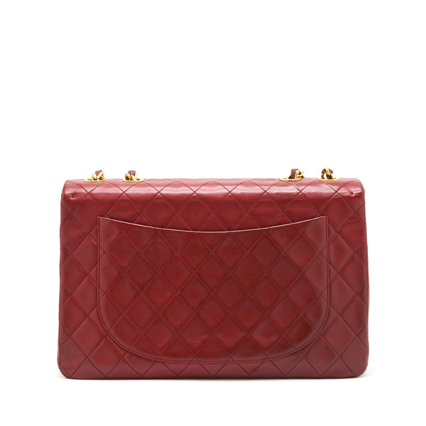 Chanel Vintage Maxi Flap Bag Lambskin Red GHW