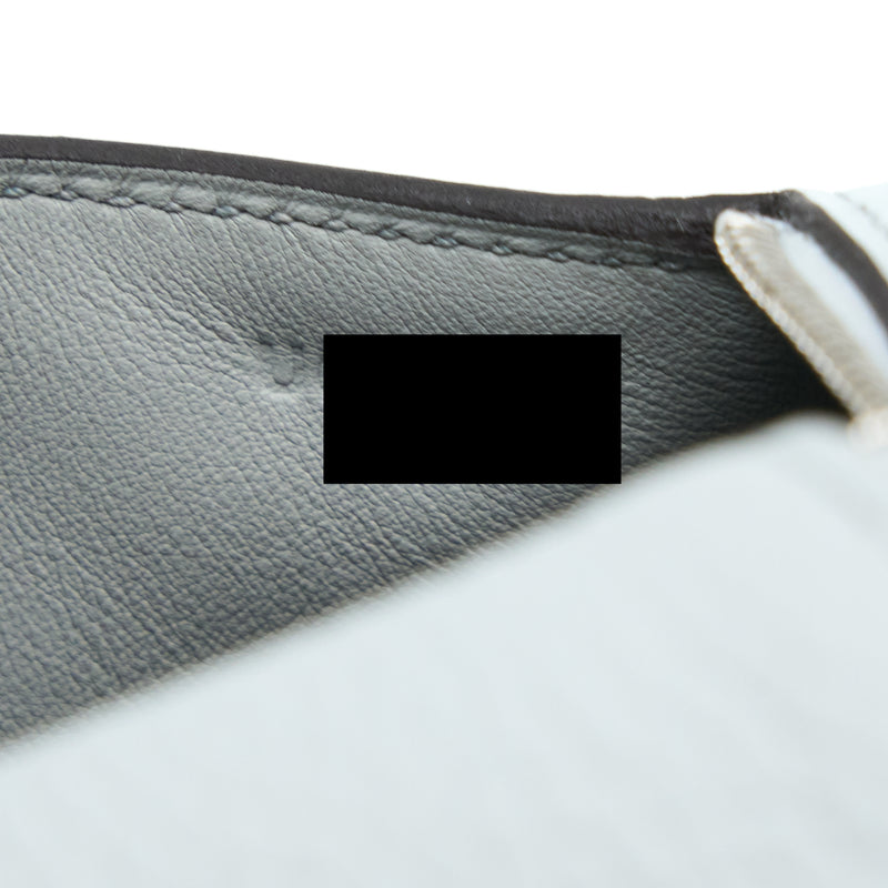 Hermes Mini Lindy Clemence Blue Pale SHW Stamp U