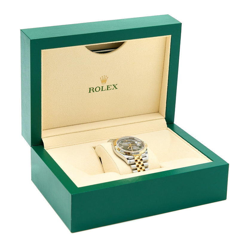 Rolex Datejust 36MM Oyster Steel and Yellow Gold Slate Dial With Jubilee Bracelet M126233-0035