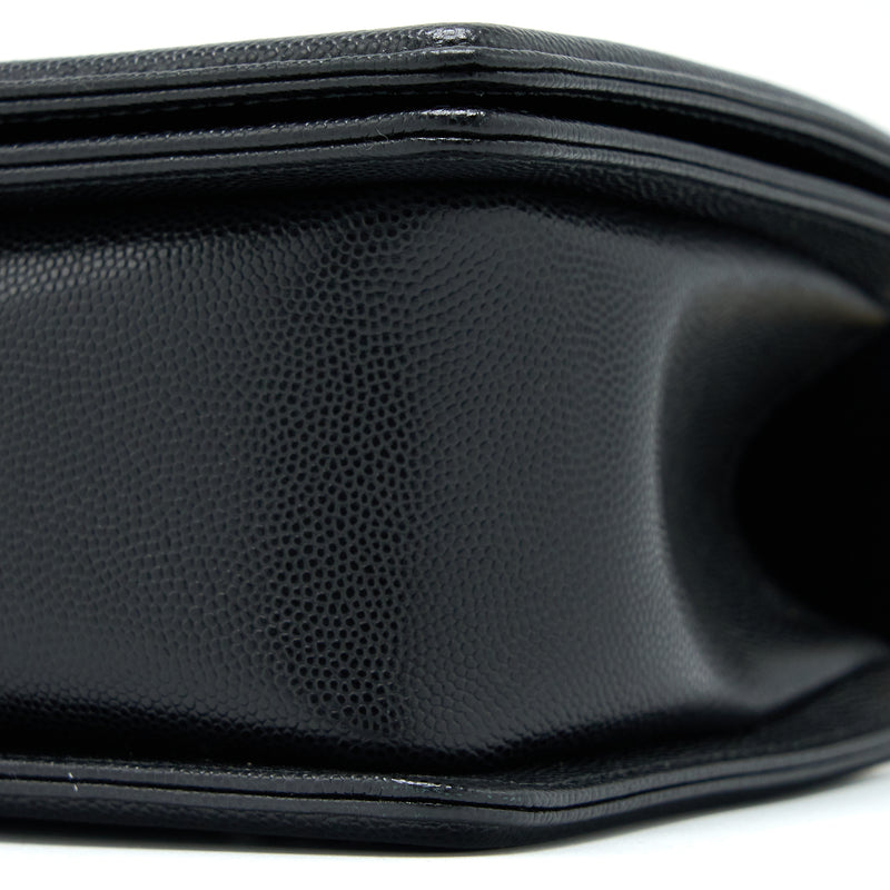 Chanel Medium Boy Bag Caviar Black Brushed GHW