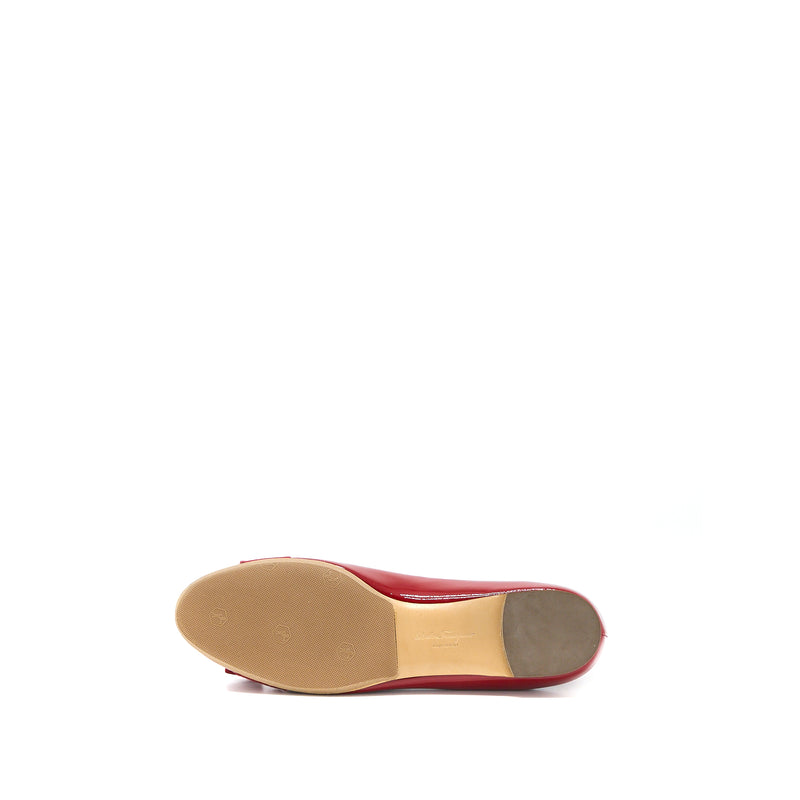 Ferragamo Size 7.5C Varuna Ballet Flats Red