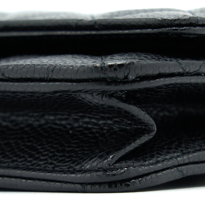 Chanel Classic Wallet On Chain Caviar Black GHW (Microchip)