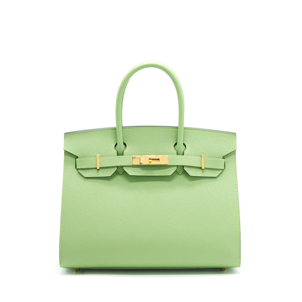 Hermes birkin 30 sellier Vert criquet GHW Epsom leather