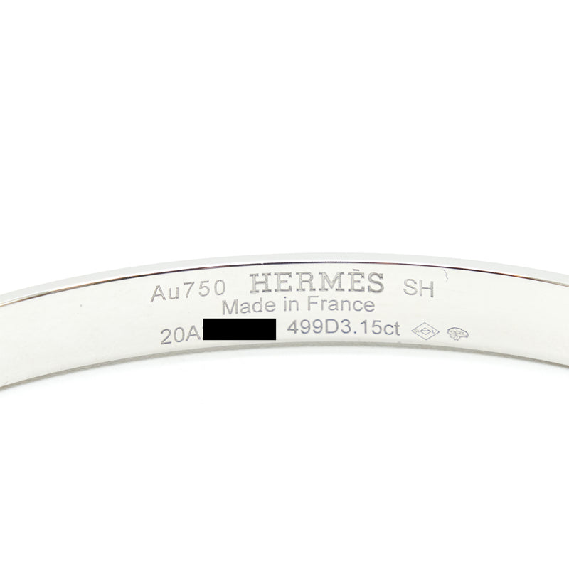 HERMES Kelly Diamonds Bracelet size SH In White Gold Small Model