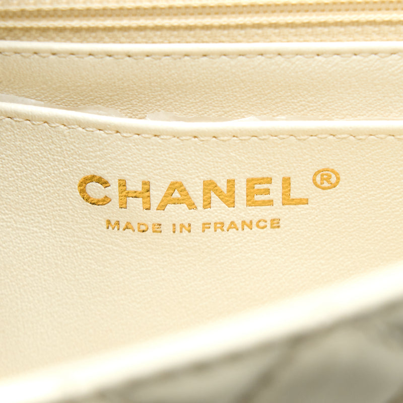 Chanel 20A Mini 2.55 Reissue Flap Bag Aged Calfskin Creamy White Brushed GHW