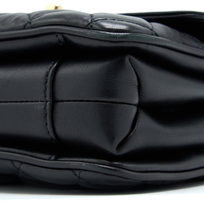 Chanel Seasonal Flap Bag Lambskin Black Brushed GHW
