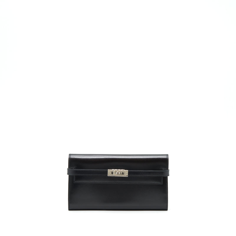 Hermes Box Kelly Wallet to Go Black