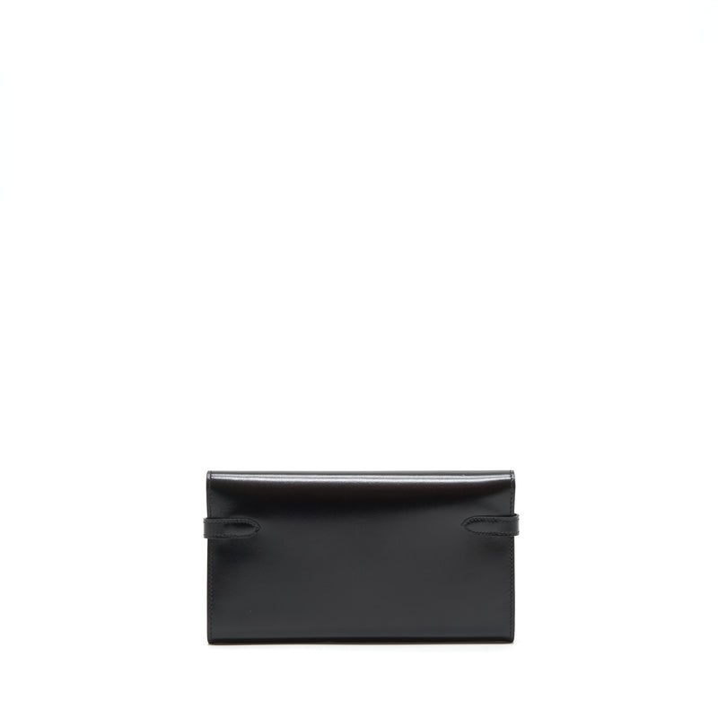 Hermes Kelly Classic Long Wallet Box Black SHW Stamp C