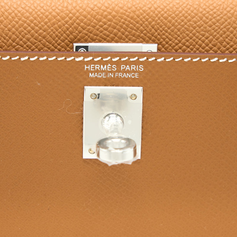 Hermes Mini Kelly II Epsom 0L Gris Meyer SHW Stamp U