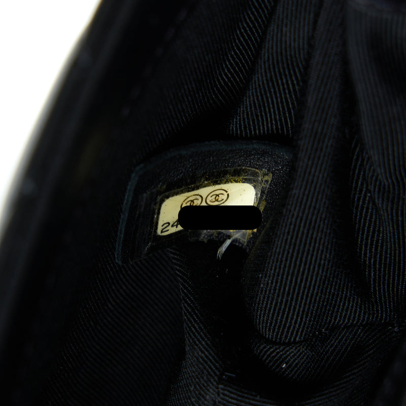Chanel Seasonal Flap Bag Lambskin Black Brushed GHW