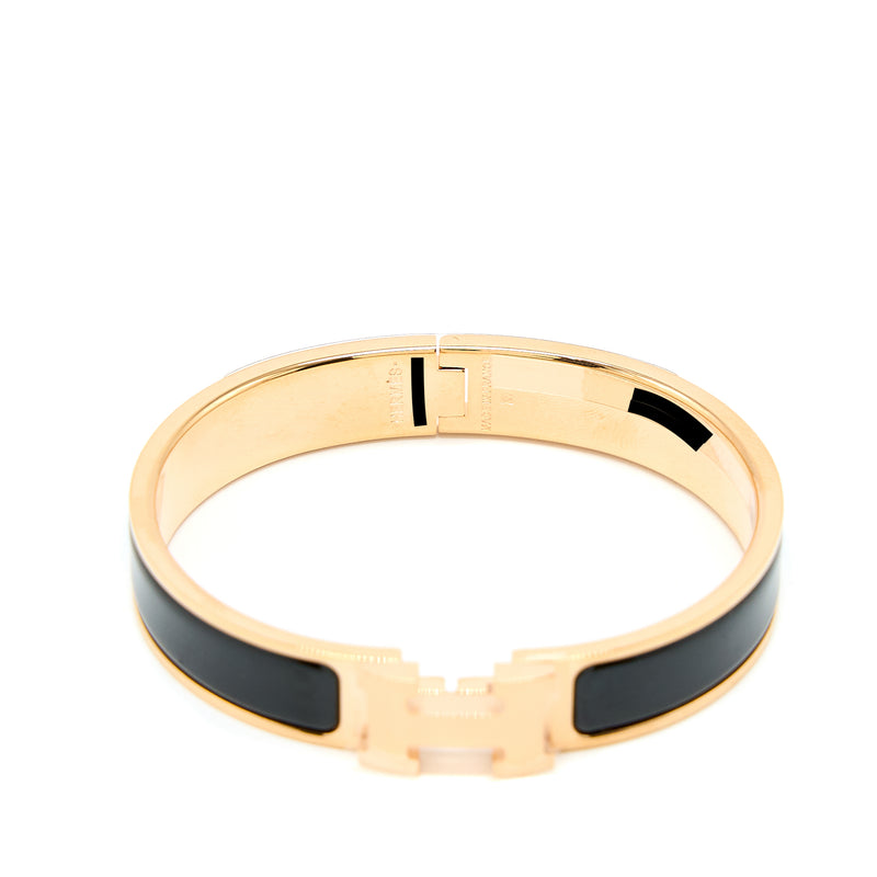 Hermes Narrow Clic H Bracelet (Craie/Yellow Gold Plated) - GM