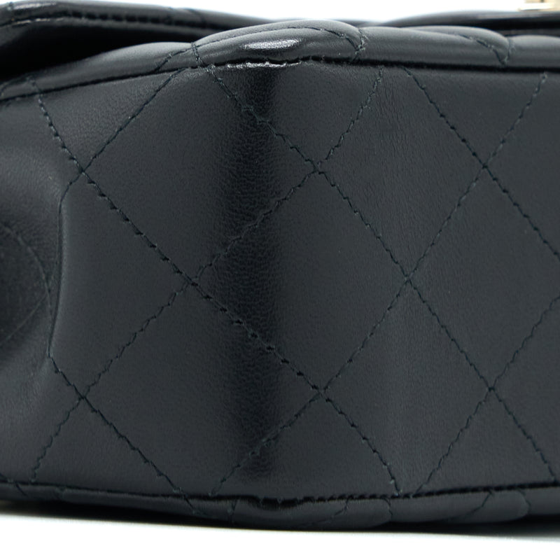 Chanel Mini Rectangular with coco bag charm Limited Edition Lambskin Black LGHW