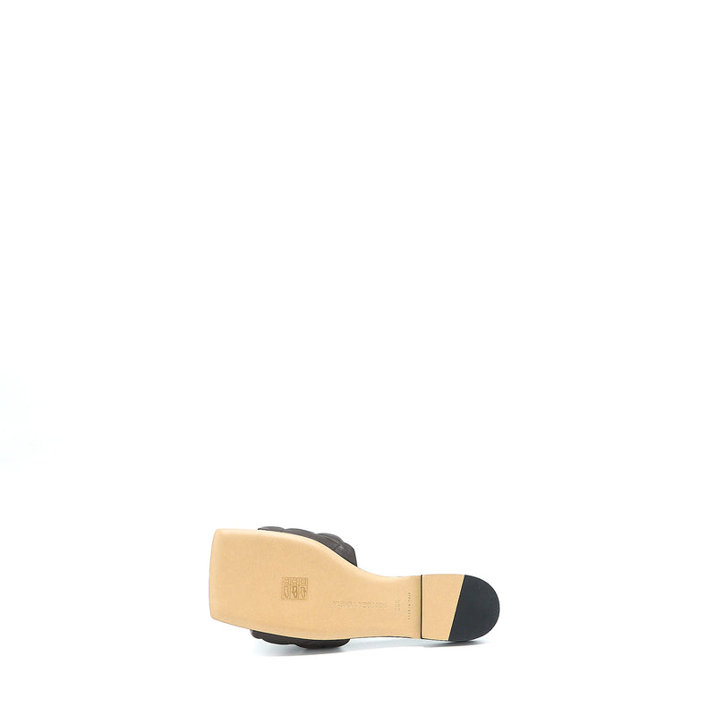 Bottega Veneta Size 36.5 Padded Sandals Leather Dark Brown