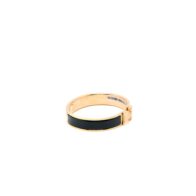 Hermes Size GM Click H Bracelet Black RGHW