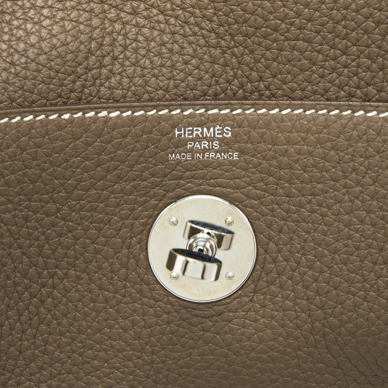 Hermes Lindy 26 Clemence Etoupe SHW Stamp C