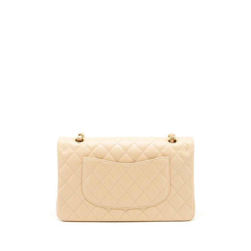 Chanel Classic Double Flap Bag Caviar Beige GHW