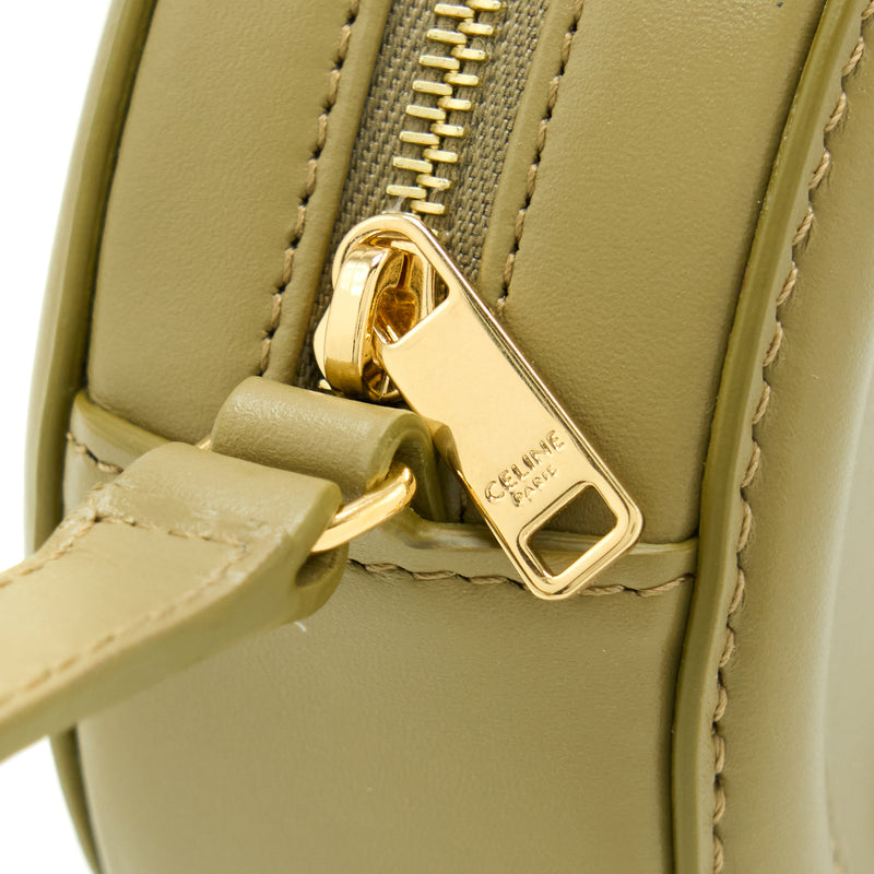 Celine Crossbody Oval Purse Calfskin Olive GHW