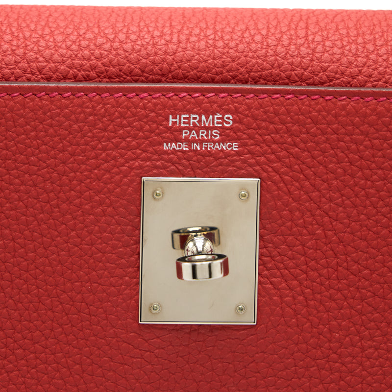 Hermes Kelly 32 Togo D5 Geranium SHW stamp T
