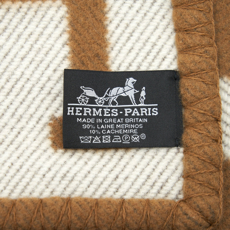 Hermes Avalon Throw Blanket Camel 135×170cm