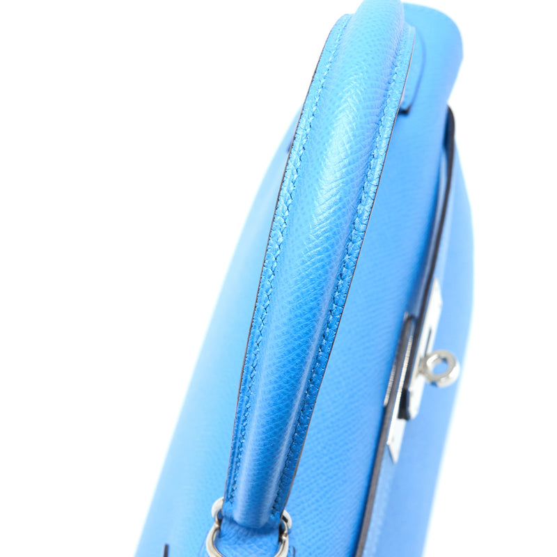 Hermes Kelly 28 Epsom 2T Blue Paradise SHW Stamp T