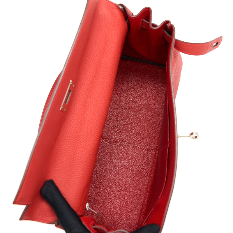 Hermes Kelly 32 Togo D5 Geranium SHW stamp T