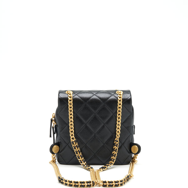 Chanel 22P Flap Backpack Caviar Black GHW