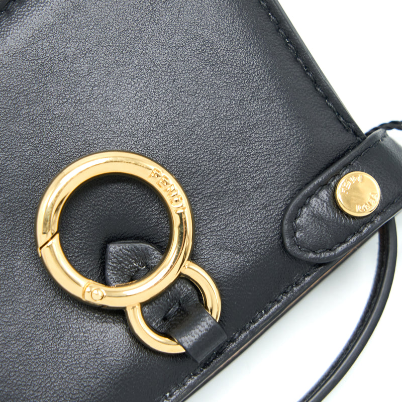 Fendi Nano Peekaboo Charm Lambskin Black GHW