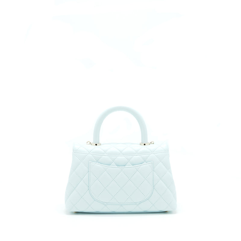 Chanel 21K Baby Blue Coco handle Small (old mini) 24cm LGHW
