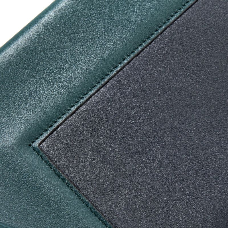 Celine Frame Bag Calfskin Navy/Dark Green GHW