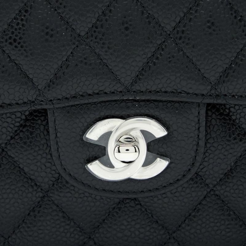 Chanel Light Beige Quilted Caviar Leather Small Classic Double Flap Bag  Chanel